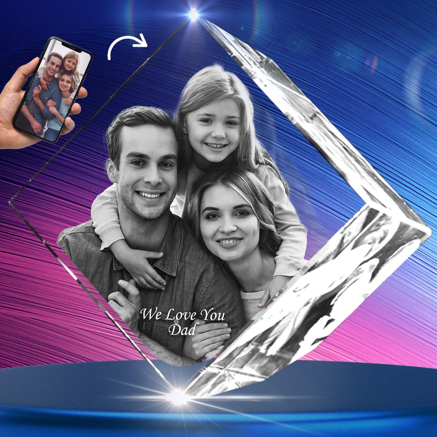 3D Crystal Diamond
